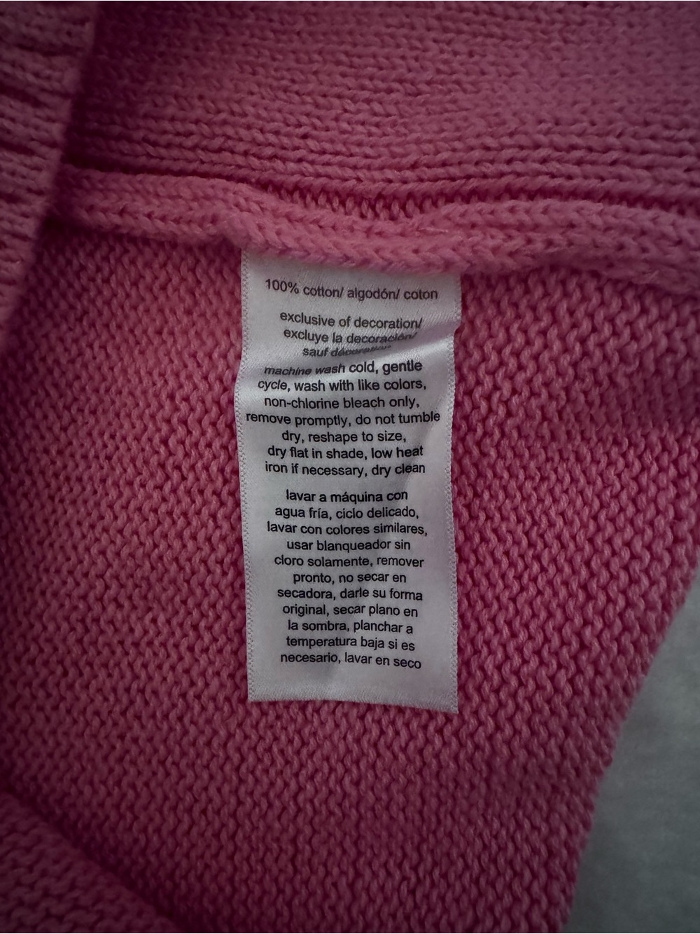 Nautica Pink Cable-Front Crewneck Sweater - Picture 8 of 8
